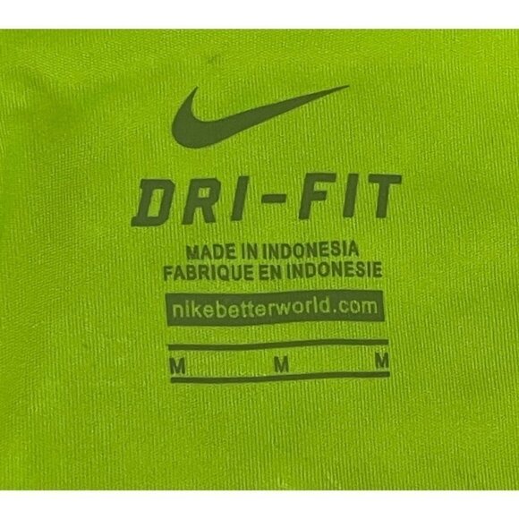 NWT Nike Women's Dri-fit Illinois State Redbirds V-Neck Tee Neon Yellow M - Picture 3 of 6